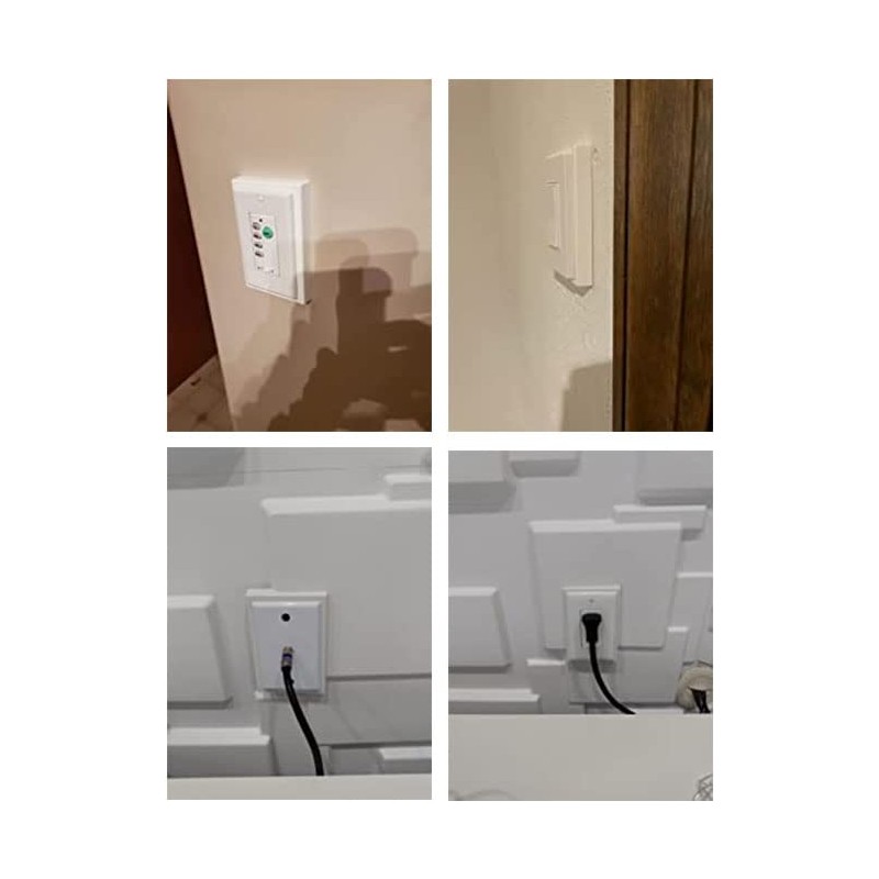 iMBAPrice IMBA-BES1 White 1-Gang Non-Metallic Shallow Surface Box 5/8-Inches Extender,