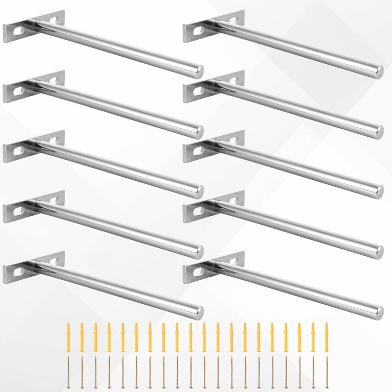 APACALI 10 Pack Floating Shelf Bracket 6 Inch, 150mm Invisible