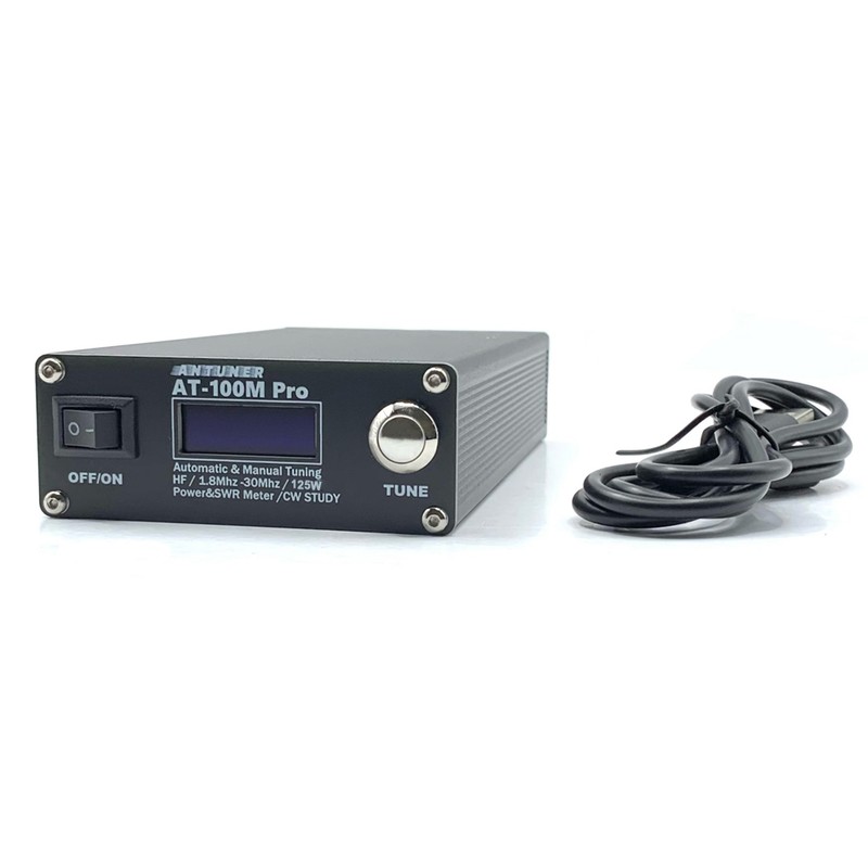 AT100M Pro Antenna Tuner 1.8Mhz-30Mhz Automatic Manual Tuning Device 125W