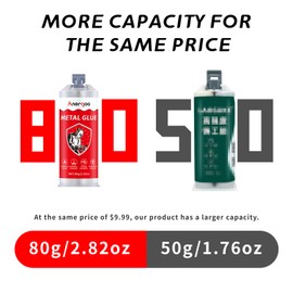 Metal Glue 2.82oz Super Glue Metal to Metals Adhesive for Liquid Weld, Cold Weld, Exhaust Repair kit, Weld Stainless Steel, Iron, Aluminum, Fiberglass, Plastic (epoxy Glue 3PCS)