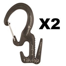 Nite Ize Figure 9 Carabiner Small Rope Tightener Aluminum Tie Down Tool (2-Pack)