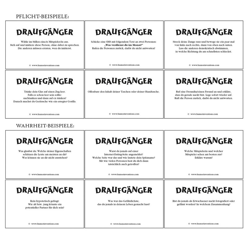 DraufgäNger-Truth or Dare Party ""