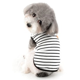 RANPHY Dog Clothes, T-Shirt, Spring and Summer, Small Dogs, Pet Clothes, Striped Pattern, Vest, Sleeveless, Tank Top, Ultra Small Dogs, Puppies, Cute, Dog Wear, Breathable, Mesh, Cute, Stylish, Dog