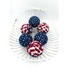 3" Old Glory Patriotic Flag Fabric Ball Bowl Filler Orbs