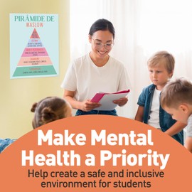 Sweetzer & Orange S&O Spanish Language Mental Health Posters for Office & School - School Counselor Supplies - Therapy Office & Psychology Decor - Spanish Classroom Decorations - Calming Decor - 10PC