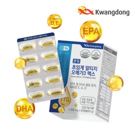 Guangdong Supercritical Altige Omega3 Max 6 boxes 12 months supply (1 050mg x 60 capsules) rTG 4 types of functionality / 광동 초임계 알티지 오메가3 맥스 6박스 12개월분 (1 050mg x 60캡슐) rTG 4종기능성