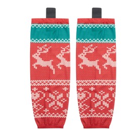EALER Christmas Sublimated Practice Hockey Socks Leggings with elk and Snow for Mans and Boys
