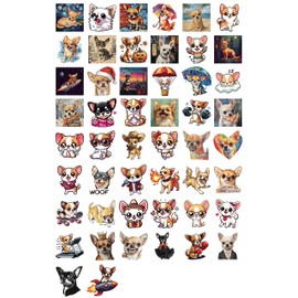 100 Pack Chihuahua Stickers, Dog Stickers Graphic Decal for Laptop, Phone, Car, Water Bottle, for Chihuahua Lovers