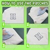 4.5 Inch White Chenille Varsity Letter Patch - Iron On