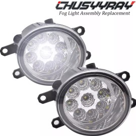 CHUSYYRAY For 2006-2012 Toyota RAV4 pair Bumper Fog Light Driving Lamp w/Bulbs Replacement