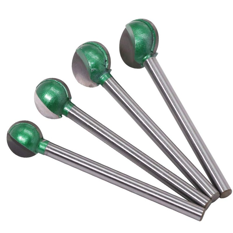 Gasea 4pcs 6mm Shank Long Core Box End Grooving Router