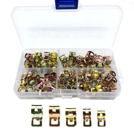 Yandong Hose Clamps, One-touch Hose Clamps, Spring Hose Clamps, Rust Free, Strong, Convenient, Fixing, Clip-on Hose Band, 5 Sizes, Inner Diameter: 0.2 - 0.4 inches (6 - 10 mm), Storage Case Included