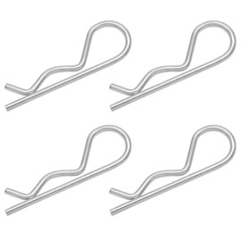 Bonsicoky 4Pcs R Clips Hitch Pins Clips, Stainless Steel Retaining Cotter Pins Spring Clip Hair Pins for Tractor, Lawn Trailer, Truck Tow Bar - M3.5 x 75mm