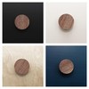 Pack of 6 Wooden Furniture Knobs - Round Shape -