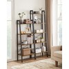 VASAGLE Ladder Shelf, 5-Tier Bookshelf, Storage Rack, Bookcase with Steel