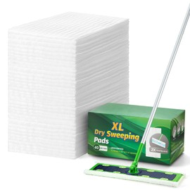 PEACHICHA XL Dust Sweeping Cloths Dry Mop Pads For XL Sweeper Disposable X Large Floor Cleaning Mop Refills, 9.84x17.71 Inch, 80 Count