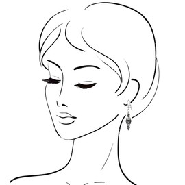 One Pair of Beaded Pewter Earrings with Sterling Silver Earwires (hematite grey)