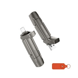 MOVE SPEED 128GB USB C Stick - High Speed USB Stick with 1000MB/s, USB 3.2 Gen2 and Type-C Dual, with Keyring and Leather Case