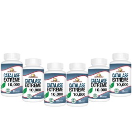 Rise-N-Shine Catalase Extreme Supplement 10,000 with Saw Palmetto, Biotin, Fo-Ti, PABA - Hair Supplements for Strong Hair - 360 Capsules - Pack of 6 (180-day Supply)