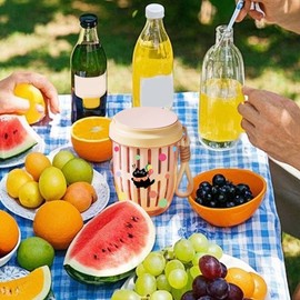 Fruit Salad Cup,Drainable Breakfast Bottle Lunch Salad Bowl | Food Dressing Cup Portable Meal Prep Bowl for Home School Company