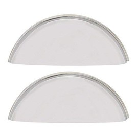 United Pacific C5010 Polished Stainless Steel Stick-Out Half Moon Headlight Shield, Fits 5-3/4” Headlights or Dual Headlights – ONE Set (Pack of 2)