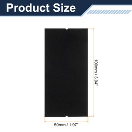 HARFINGTON 50pcs Vinyl Squeegee Fabric 4 Inch Pre-Cut Self-Adhesive Microfiber Replacement Felt for Squeegee Application Tool, Black