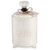 Mud Pie Ceramic Coffee Canister Door Knob Handle, White