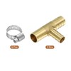 uxcell 2pcs Brass Tee Barb Fittings, 3-Ways Tee 5/8" x