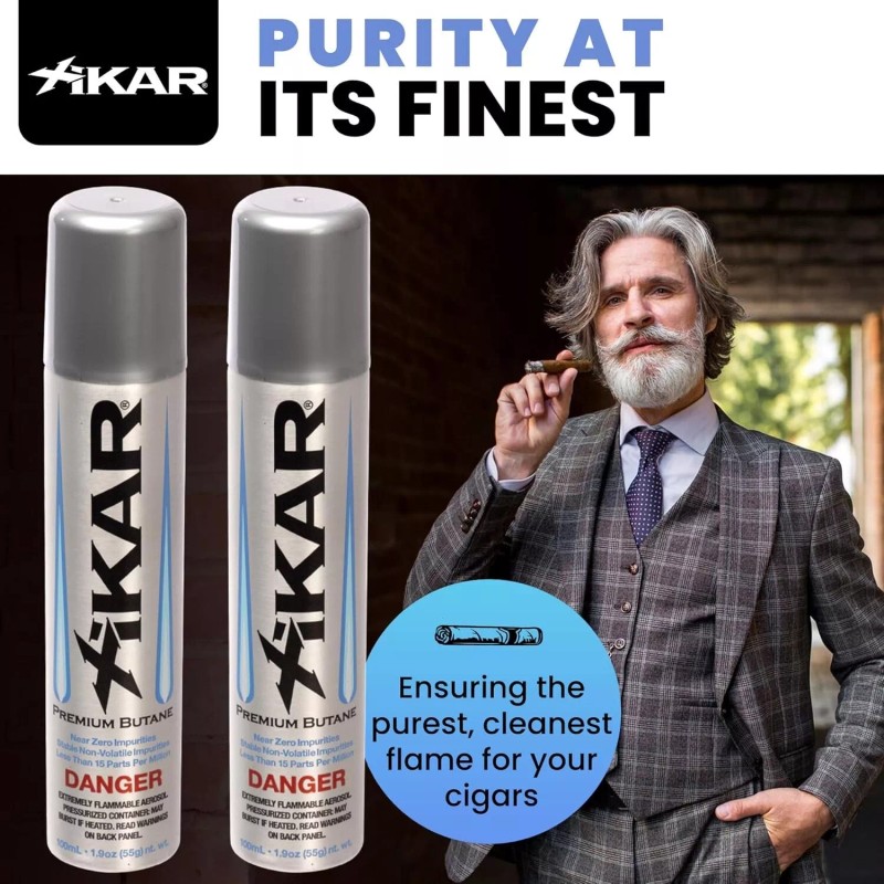 Xikar PUROFINE Premium Butane Fuel Refill with 0 Impurities, 1.9oz