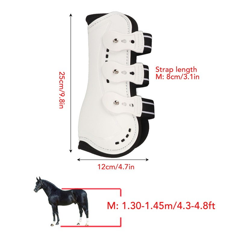 Horse Front Tendon Boots Adjustable Breathable Open Front Protective Horse