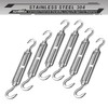 AUTMATCH M6 Turnbuckle Hook and Hook, Turnbuckle 304 Stainless Steel,
