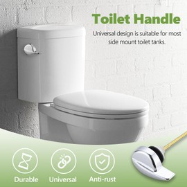 Toilet Handle Replacement Parts, Toilet Tank Flush Lever for TOTO THU004-CP Trip Lvr for St701Cst854884 for TOTO ST701, CST853, CST854, CST884, CST604CEF, CST614CEF Flush Handle