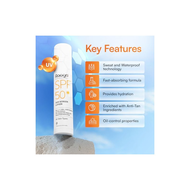 Raaga Professional Loción Protectora Solar Raaga Fps 50 De Amplio