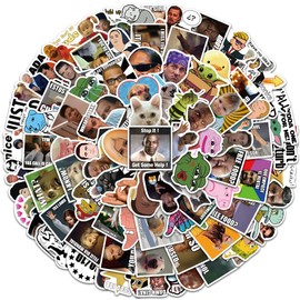 AUCEKO Sticker Pack of 100 Funny Meme Sticker Set Waterproof Vinyl Stickers for Laptop Children Cars Motorcycle Bicycle Skateboard Luggage Suitcase Computer Cool Meme Stickers Graffiti Decal