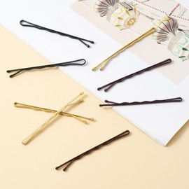 QIUTIMIY 200 Pcs 1.38 Inch Wave-Shaped Bobby Pins Mix Metal Hair Pins Hair Accessories for Women Stylists Hair Sticks Girl