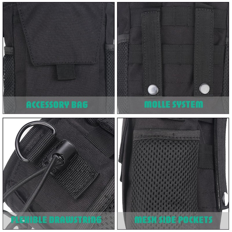 XTACER Tactical Dump Pouch,Utility Tool Bag Molle Pouches with Plastic