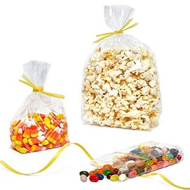 Polypropylene/Cellophane Clear Gusset Cello Bags 2-1/2" X 2" X 6" - 100 each by Paper Mart