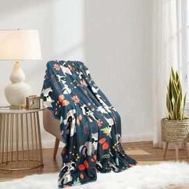 uimchwp Raccoon Print Blanket 50X60inch,Flannel Cute Raccoon Blanket Throw,Raccoon Blanket is The Best Gift for Animal Lovers,Girls,Boys,Adults,Family,Friends,Suitable for Sofa,Chair,Travel,Camping