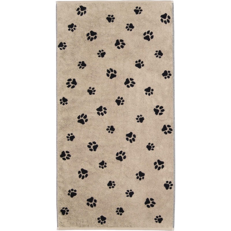 Cawö Home Hand Towels We Love Dogs Paws 6247 Black