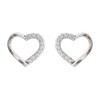 Hiqmic 925 Sterling Silver Heart shaped Hollow out Crystal Zirconia