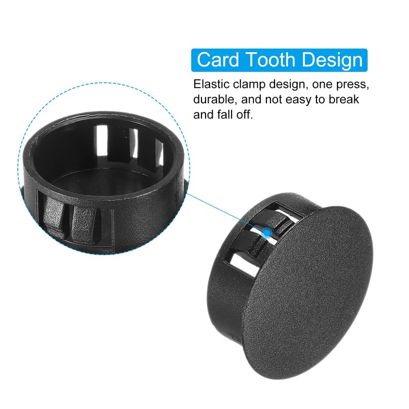 PATIKIL 30pcs 25mm(1") Plastic Hole Plugs Flush Type Round Hole
