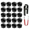 Kiligen 20pcs 21mm Wheel Nut Caps Wheel Bolt Nut Cap