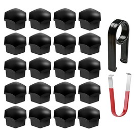 Kiligen 20pcs 21mm Wheel Nut Caps Wheel Bolt Nut Cap Covers Hex Tire Nut Covers with Removal Tool Set for MODEL 3/MODEL S/MODEL X (High Gloss, Black)