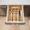 Umilife Bamboo Kitchen Drawer Organizer, 11 Inch Silverware Utensils Tray