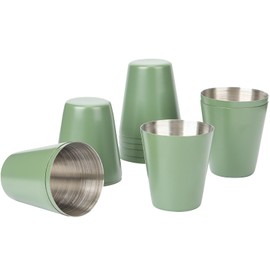 12 Pack Metal Shot Glasses 1oz Green Shot Glasses pool Shot Glass Set Of 12 Sage Green Cups Stainless Steel Shot Glasses Small For Bar Party Cocktail Restaurant Barware Gift (1.5 Inch)