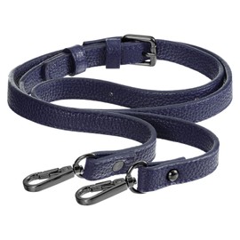 QUARKZMAN Purse Strap Cross Bag Strap Leather Adjustable Replacement Shoulder Strap for Women Cross Bag Handbags Bag 0.6 Inch Width 41-51 Inch Long (Blue)
