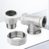 ERGAOBOY 1 Pcs Tee Fitting with Coupling Nut, 3/4" Female