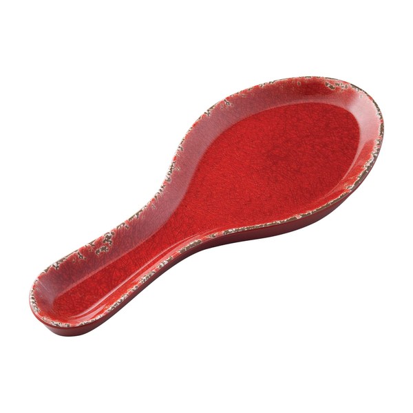 UPware Crackle Red Spoon Rest, Spoon Holder for Stove Top,