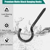 Dpyrrhic Black 4 Inch Large Heavy Duty Screw Hooks, 10