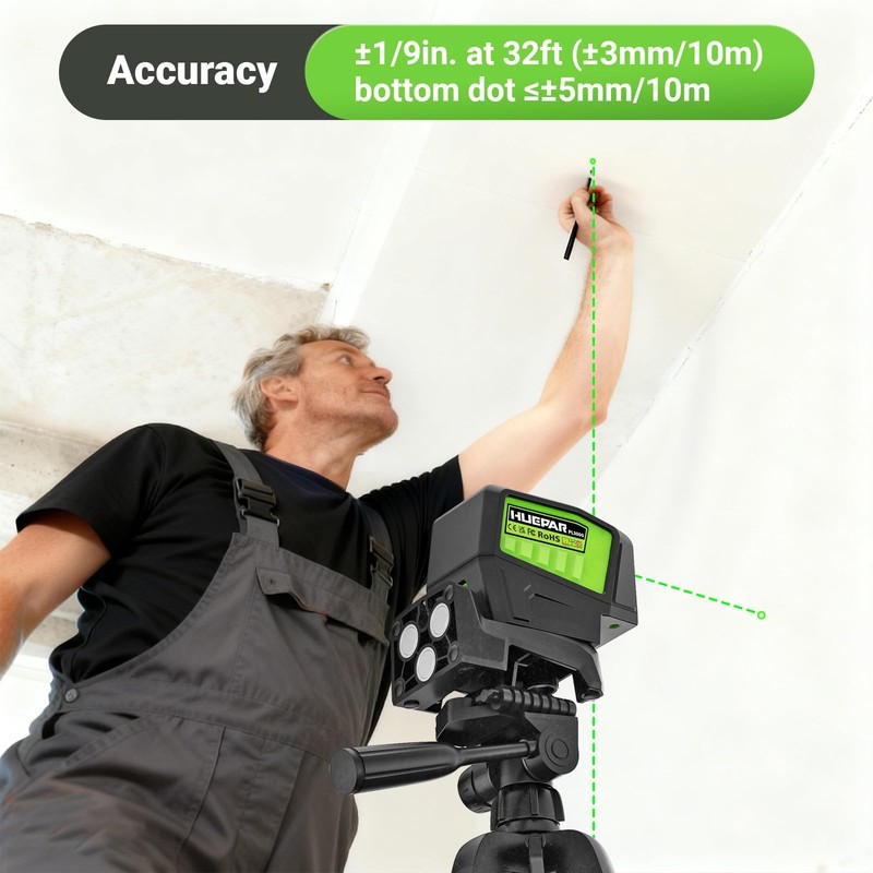 HUEPAR 2 Point Cross Line Self Leveling Laser Alignment Tool
